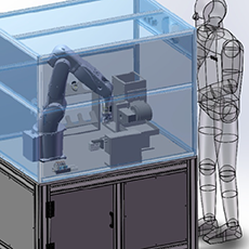 垂直多関節ロボットを用いた加工装置例